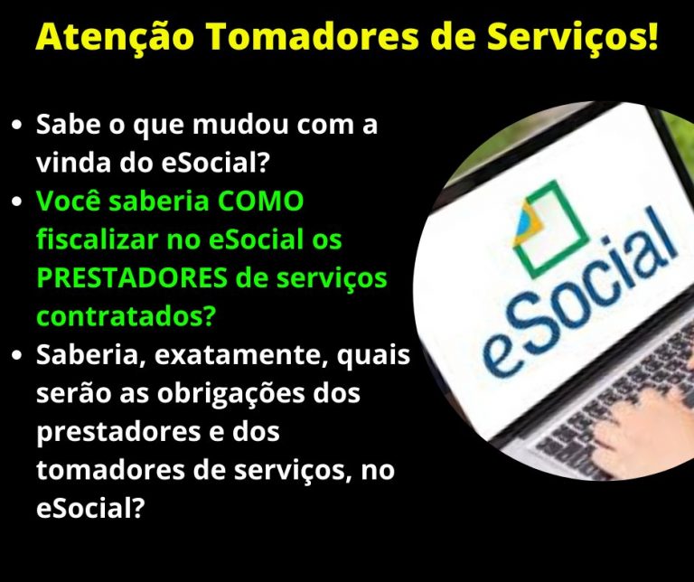 esocial. tomadores de servicos